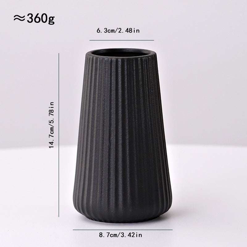 Ceramic Line Vase Nordic Minimalist Home Decor